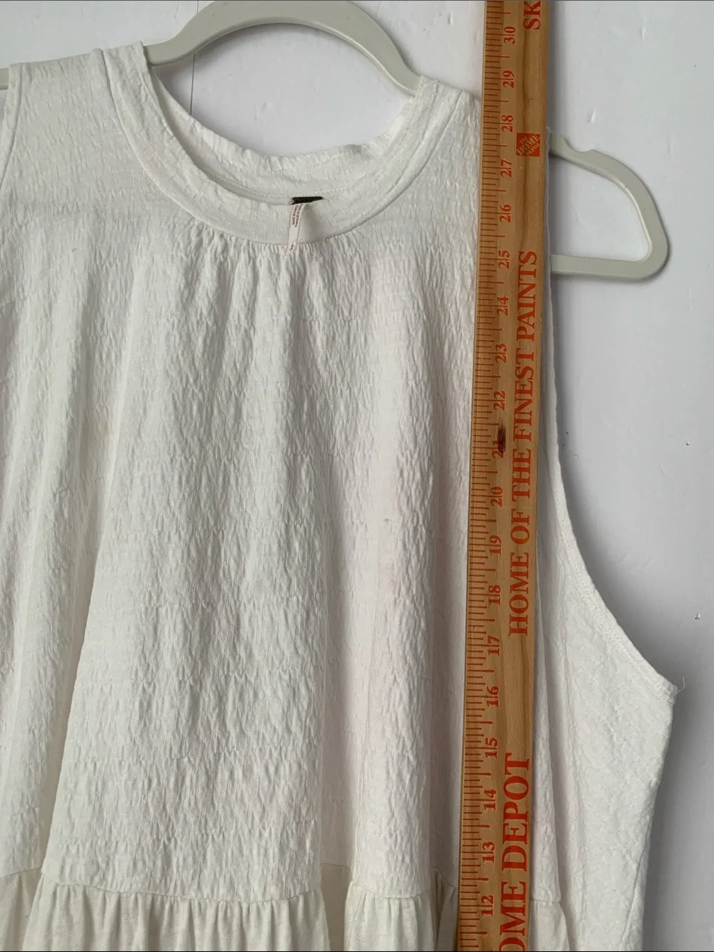 Free People Off-White Tiered Sleeveless Tie Back Tunic /Mini Dress Size S